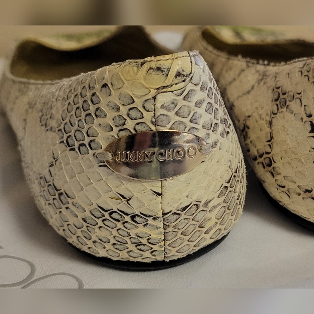 Jimmy Choo Snakeskin Flats - Picture 5 of 7